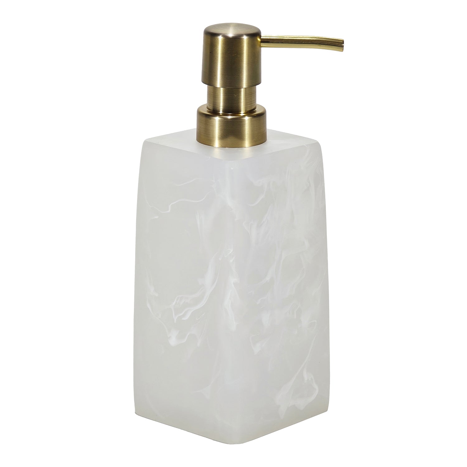 VESTIAMO CASA - Dispenser sapone Effetto Marmo Bianco 300 ml - h19,3x7,2x7,2 cm